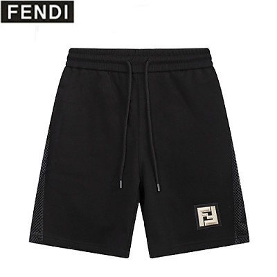 FENDI-04209 펜디 블랙 FF 아플리케 장식 스웨트쇼츠 남여공용