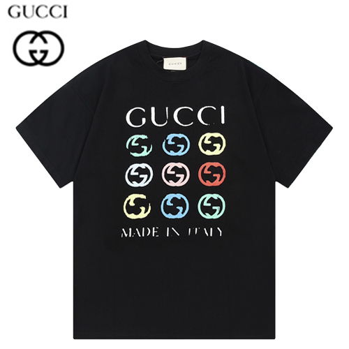 GUCCI-04207 구찌 블랙 프린트 장식 티셔츠 남여공용