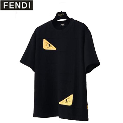 FENDI-05052 펜디 그린 백 버그 아이 장식 티셔츠 남성용