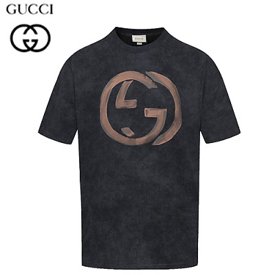 GUCCI-05084 구찌 화이트 GG 프린트 장식 빈티지 티셔츠 남성용