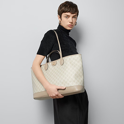 [스페셜오더]Gucci-739730 구찌 블랙 GG 오피디아 미디엄 토트백 38cm