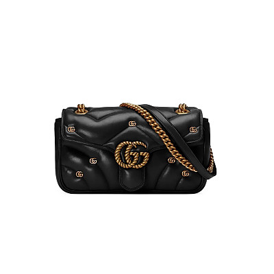 [스페셜오더]GUCCI-443497 1000 구찌 GG 마몽 블랙 스몰 숄더백