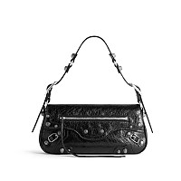 BALENCIAGA-672754 발렌시아가 블랙 LE CAGOLE 미디엄 숄더백 37cm