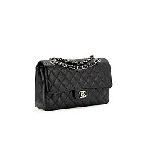 CHANEL-A01112 샤넬 화이트 램스킨 클래식 11.12 미디엄 플랩 백 25.5cm Silver-Tone Metal