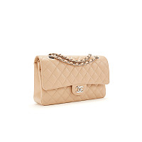 CHANEL-A01112 샤넬 화이트 램스킨 클래식 11.12 미디엄 플랩 백 25.5cm Gold-Tone Metal