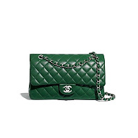 CHANEL-A01112 샤넬 화이트 캐비어 클래식 11.12 미디엄 플랩 백 25.5cm Silver-Tone Metal