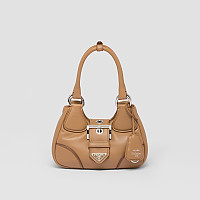 PRADA-1BA381 프라다 블랙 문 패딩 나파 가죽 백 22cm