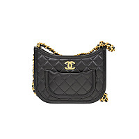 CHANEL-AS4666 샤넬 24P 블루 데님 호보백 24cm