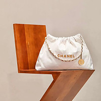 CHANEL-AS4486 샤넬 24C 뉴사이즈 블랙 골드 22 핸드백 45cm