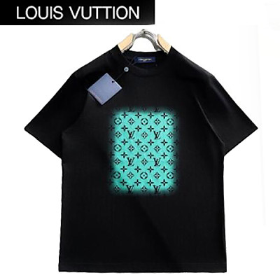 LOUIS VUITTON-05213 루이비통 화이트 모노그램 프린트 장식 티셔츠 남성용