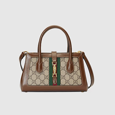 GUCCI-‎649016 구찌 베이지/에보니 GG 재키 1961 미디엄 토트백 30cm