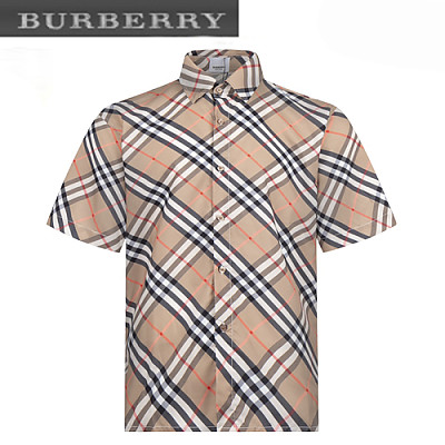 BURBERRY-05196 버버리그레이 체크 무늬 셔츠 남성용