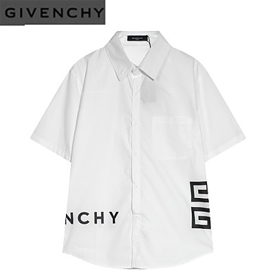 GIVENCHY-05285 지방시 블랙 프린트 장식 셔츠 남여공용