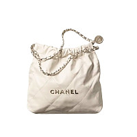 CHANEL-AS3260 샤넬 24P 블루 데님 스티치 22 스몰 핸드백 35cm