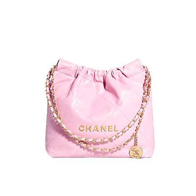 CHANEL-AS3260 샤넬 24P 블루 데님 스티치 22 스몰 핸드백 35cm