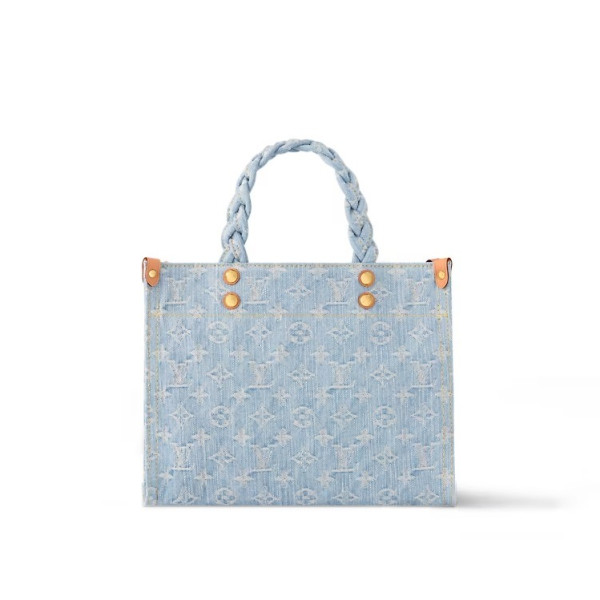 LV-M24897 루이비통 블루 모노그램 데님 렛 고 PM 토트백 28cm