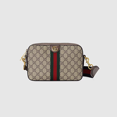 GUCCI-‎699439 구찌 베이지/에보니 브라이트오렌지 오피디아 GG 크로스백 23.5cm