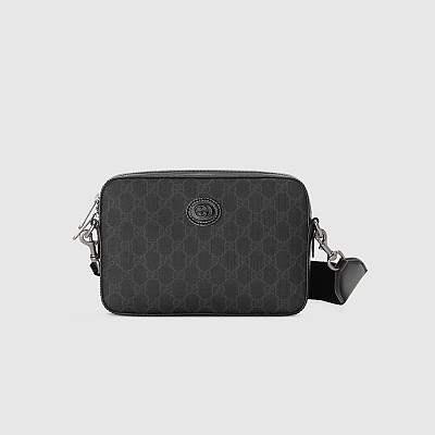 GUCCI-‎699439 구찌 그레이/블랙 오피디아 GG 크로스백 23.5cm