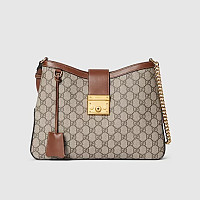 GUCCI-‎795113 구찌 베이지/에보니 블랙 패들락 GG 미디엄 숄더백 32.5cm