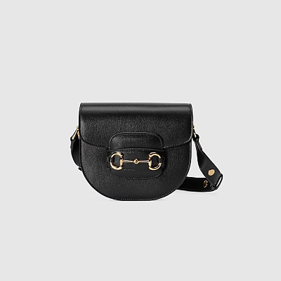 GUCCI-‎760191 구찌 베이지/에보니 홀스빗 1955 라운드 미니 숄더백 18cm