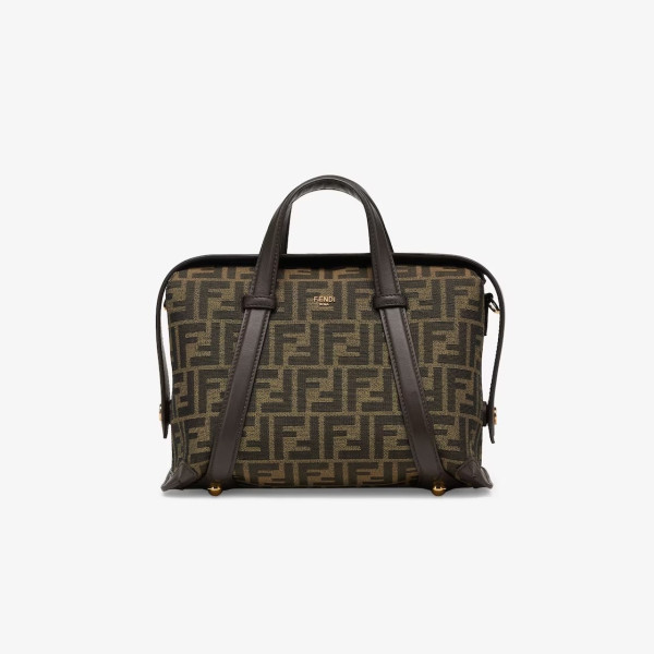 FENDI-8BL152 펜디 브라운 FF 자카드 미디엄 365 보스턴 백 27.5cm