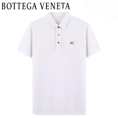 BOTTEGA VENETA-06112 보테가 베네타 화이트 코튼 폴로 티셔츠 남성용