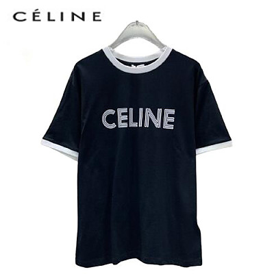 CELINE-060810 셀린느 화이트 CELINE 프린트 장식 티셔츠 남여공용