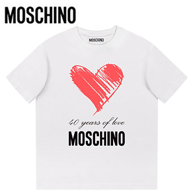 MOSCHINO-06136 모스치노 블랙 프린트 장식 티셔츠 남여공용