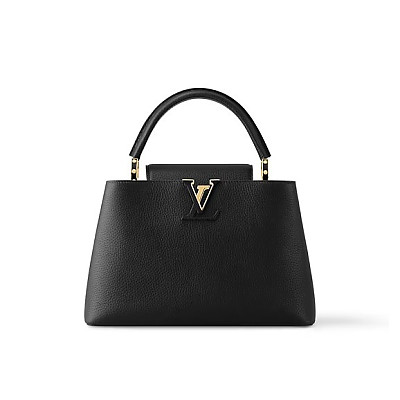 LV-M54663 루이비통 블랙 골드 모노그램 플라워 카퓌신 MM 핸드백 31.5cm