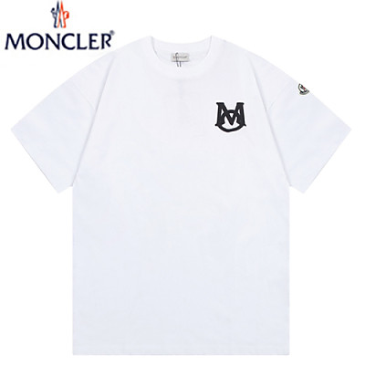 MONCLER-06202 몽클레어 블랙 로고 아플리케 장식 티셔츠 남여공용