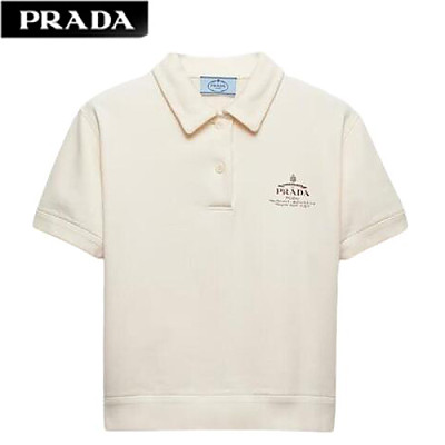 PRADA-135726 프라다 내추럴 플리스 폴로 셔츠 여성용