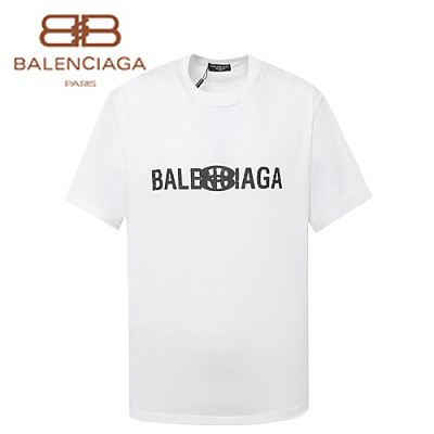 BALENCIAGA-062214 발렌시아가 블랙 프린트 장식 티셔츠 남여공용