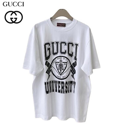 GUCCI-06272 구찌 카멜 프린트 장식 티셔츠 남여공용