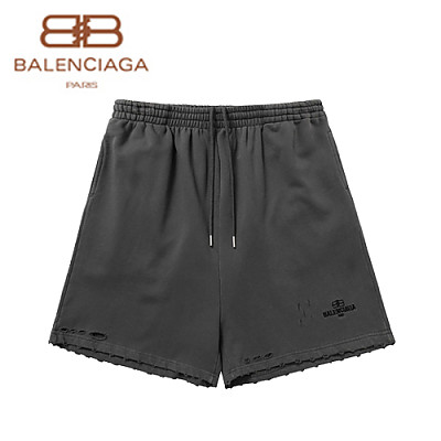 BALENCIAGA-06299 발렌시아가 아이보리 코튼 빈티지 스웨트쇼츠 남성용