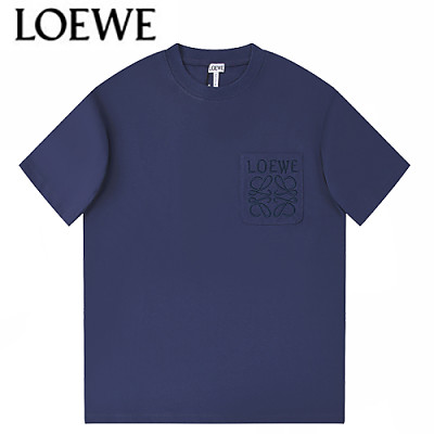 LOEWE-07026 로에베 화이트 로고 아플리케 장식 티셔츠 남여공용