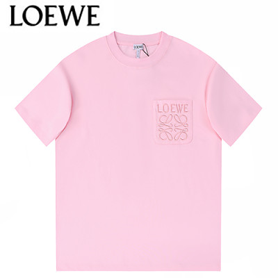 LOEWE-07026 로에베 화이트 로고 아플리케 장식 티셔츠 남여공용