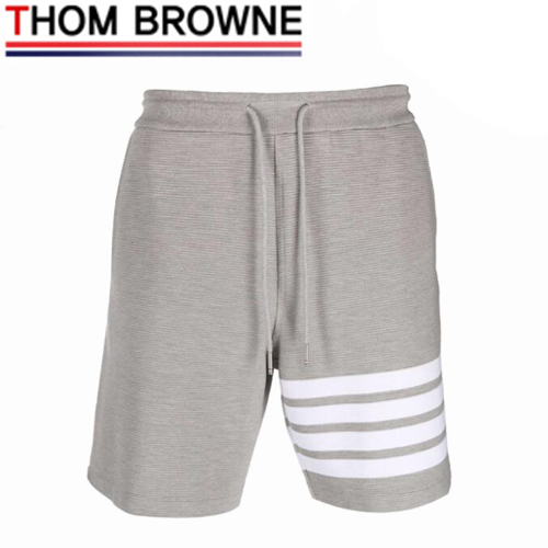 THOM BROWNE-07038 톰 브라운 그레이 스트라이프 장식 스웨트쇼츠 남성용