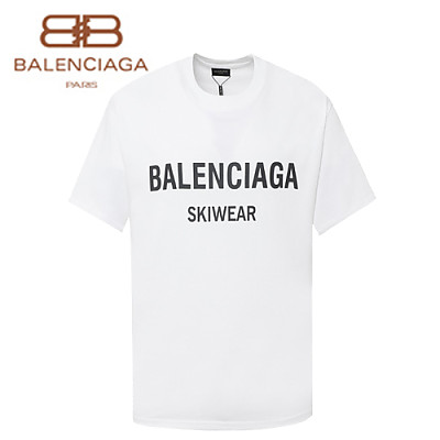 BALENCIAGA-070612 발렌시아가 블랙 프린트 장식 티셔츠 남여공용