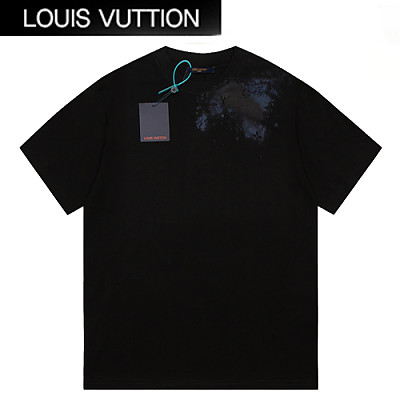 LOUIS VUITTON-07183 루이비통 블랙 프린트 장식 티셔츠 남여공용