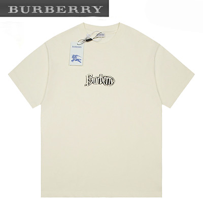 BURBERRY-072411 버버리 아이보리 프린트 장식 티셔츠 남여공용
