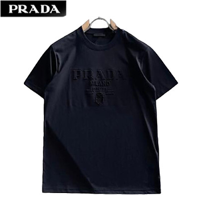 PRADA-07215 프라다 네이비 트라이앵글 로고 티셔츠 남성용