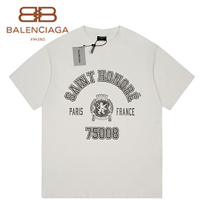 BALENCIAGA-07245 발렌시아가 블랙 프린트 장식 티셔츠 남여공용