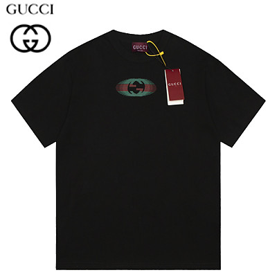 GUCCI-07304 구찌 그레이 프린트 장식 티셔츠 남여공용