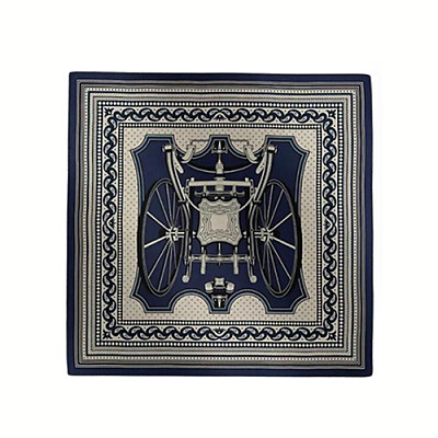 HERMES-H244170S 에르메스 오렌지 Les Roues de Phaeton Bandana 숄140