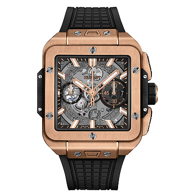 [BBF]Hublot-스퀘어 뱅 유니코 18K 킹골드 블랙 세라믹 42mm 1:1 Best Edition - 821.NM.0170.RX