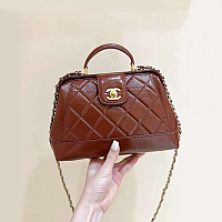 CHANEL-AS4959 샤넬 공방 그린 스몰 탑 핸들 닥터 백 23.5cm