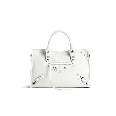 BALENCIAGA-811442 발렌시아가 그레이 메탈라이즈드 Le City 스몰 명품카피백 29.9cm