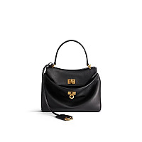 BALENCIAGA-795456 발렌시아가 블랙 실버 로데오 미니 핸드백 23cm