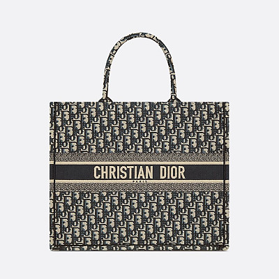 [스페셜오더]DIOR-M1296 디올 블루 DIOR OBLIQUE 자수 데님 스몰 DIOR BOOK TOTE 백