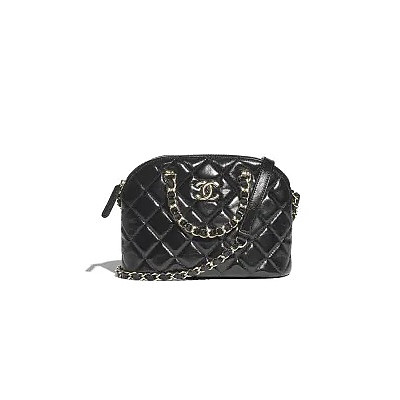 CHANEL-AS5130 샤넬 24B 블랙 샤이니 램스킨 스몰 쇼핑백 20cm